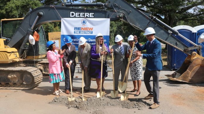 On February 27, Fulton County made a big stride forward in its Renew the District project. Leaders from the county came together in Southwest Atlanta to watch the old Knights Inn come down
