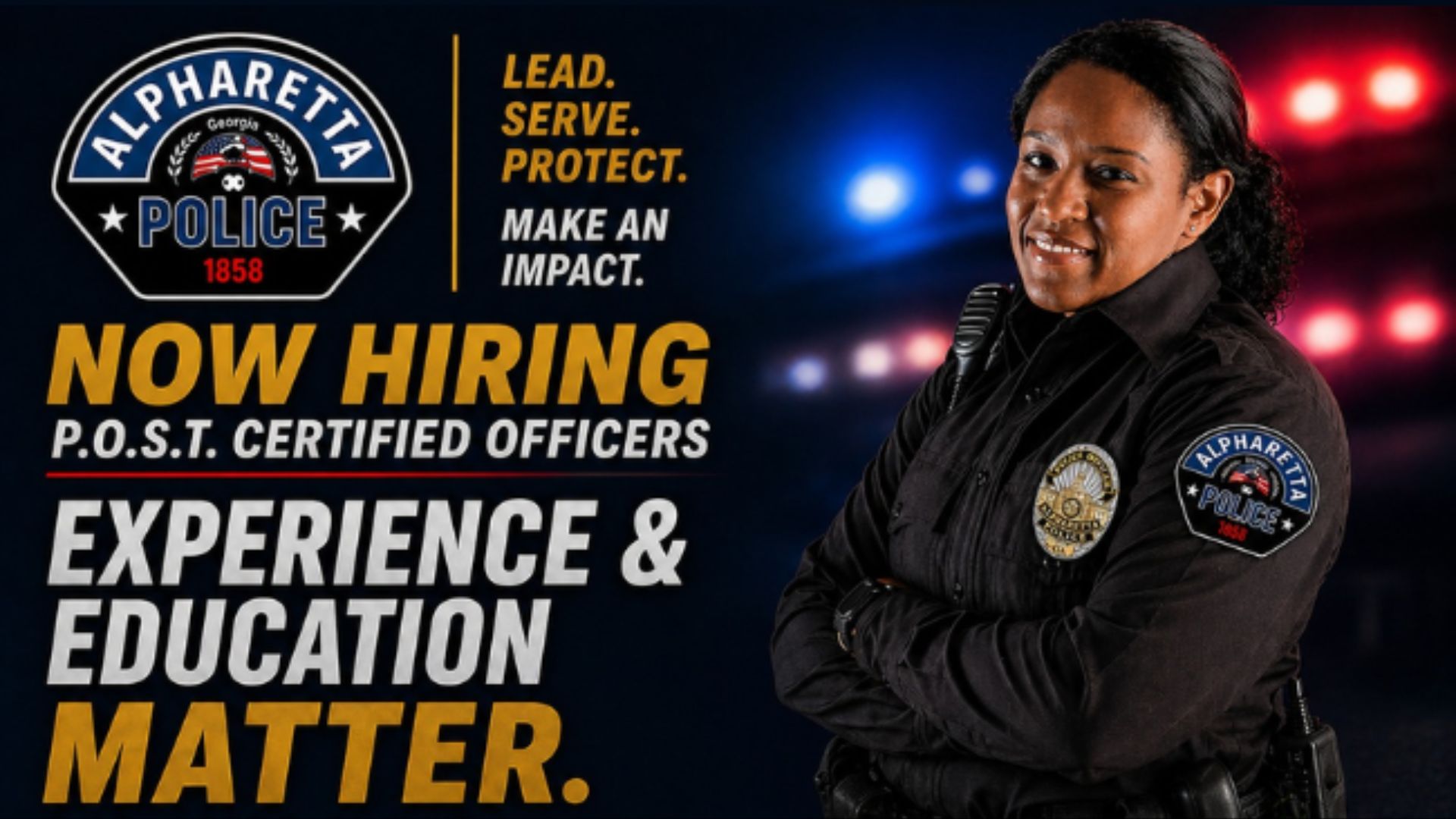 Alpharetta is putting new weight behind its police recruitment efforts, offering a hiring bonus of up to $20,000 as the city works to bring experienced officers into its public safety ranks.